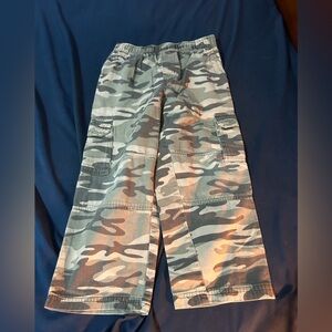 Faded Glory Boys Camo Cargo Pants 100% Cotton Size 6